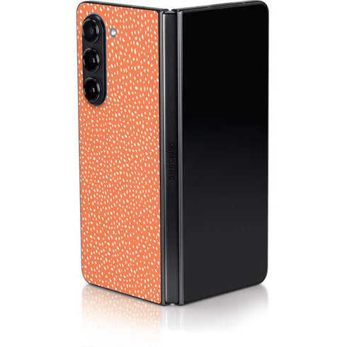 Orange Spots Galaxy Z Fold5 5G Skin